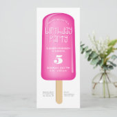 Invitation de Popsicle rose (Debout devant)