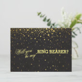 Invitation de porte-anneaux de mariage en confetti (Debout devant)