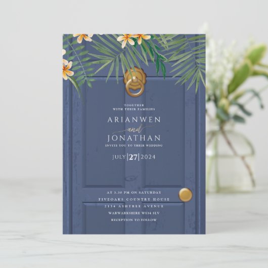 Invitation de porte mariage (Debout devant)