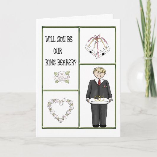 Invitation de porteur d'alliances (Devant)