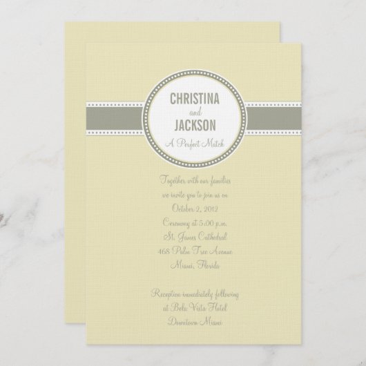 Invitation de Portland : Vanille (Devant / Derrière)