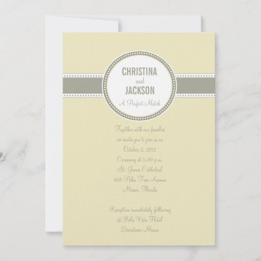 Invitation de Portland :  Vanille (Devant)