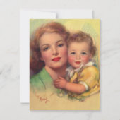 Invitation de portrait de famille de mère et de bé (Devant)