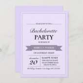 Invitation de Poster vintage violet (Devant / Derrière)