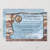 Invitation de poteau d'ancre nautique ou de mariag (Devant / Derrière)