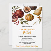 Invitation de potluck de Thanksgiving pour la réco (Devant)