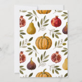 Invitation de potluck de Thanksgiving pour la réco (Dos)