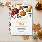 Invitation de potluck de Thanksgiving pour la réco