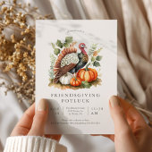 Invitation de Potluck pour la fête de Thanksgiving