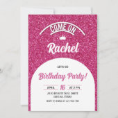 Invitation de poupée rose chaud, Fashion Doll Part (Devant)