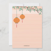 Invitation de poupées de Kokeshi (Dos)