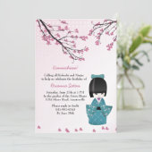 Invitation de poupées Kokeshi (Debout devant)