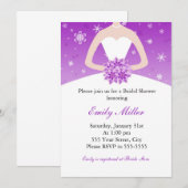 Invitation de pourpre de Fête de la mariée du pays (Devant / Derrière)