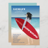 Invitation de poussins de surf (Devant / Derrière)