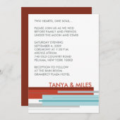 Invitation de Prague : Rouge moderne (Devant / Derrière)