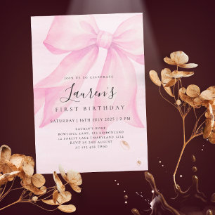Invitation de premier anniversaire à l'archet aqua