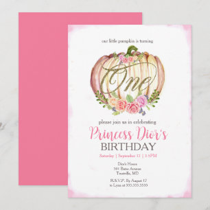 Invitation de premier anniversaire aquarelle citro