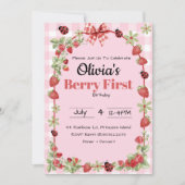 Invitation de premier anniversaire Berry Sweet (Devant)