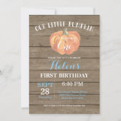 Invitation de premier anniversaire Citrouille Rust (Devant)