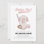 Invitation de premier anniversaire de baseball Bat (Devant)