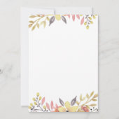 Invitation de premier anniversaire de Bunny Pink (Dos)