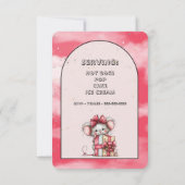 Invitation de premier anniversaire de fille de sou (Dos)