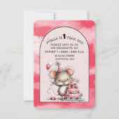 Invitation de premier anniversaire de fille de sou (Devant)
