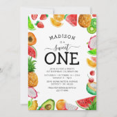 Invitation de premier anniversaire de fruit d'été  (Devant)
