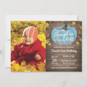 Invitation de premier anniversaire de garçon rusti