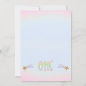 Invitation de premier anniversaire de l'Arc-en-cie (Dos)