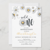 Invitation de premier anniversaire de marguerite - (Devant)