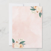 Invitation de premier anniversaire de Peachy Owl (Dos)