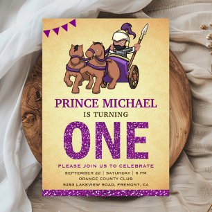 Invitation de premier anniversaire du joli prince 
