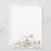 Invitation de premier anniversaire féerique fantai (Dos)