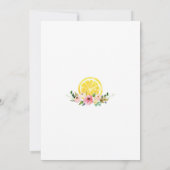 Invitation de premier anniversaire florale aux agr (Dos)