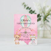 Invitation de premier anniversaire jolie (Debout devant)