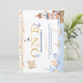 Invitation de premier anniversaire nautique (Debout devant)