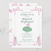 Invitation de premier anniversaire par personne (Devant / Derrière)