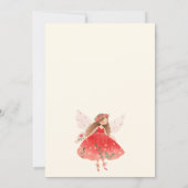 Invitation de premier anniversaire rouge de jardin (Dos)