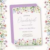 Invitation de premier anniversaire sauvage et extr