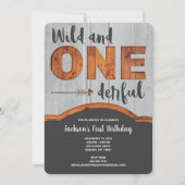Invitation de premier anniversaire sauvage et extr (Devant)