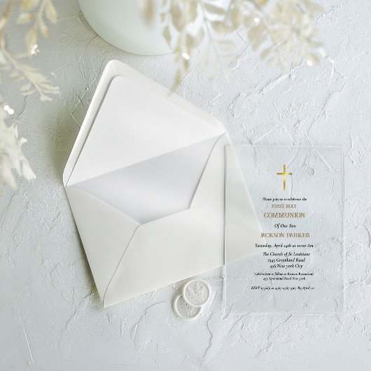 Invitation de première communion avec un script mi