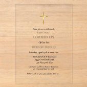 Invitation de première communion avec un script mi (Recto)