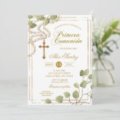 Invitation de première communion catholique Rosair (Debout devant)