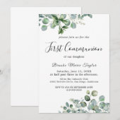 Invitation de première communion de verdure d'été (Devant / Derrière)