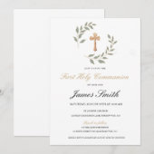 Invitation de Première Communion Garçon Fille Neut (Devant / Derrière)