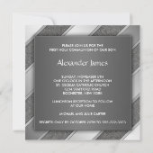 Invitation de première communion garçon rayure arg (Dos)