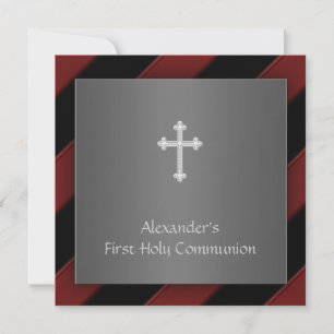 Invitation de première communion pour garçon à ray