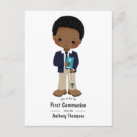 Invitation de première communion pour garçon en ka