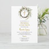 Invitation de première communion pour garçon ou fi (Debout devant)